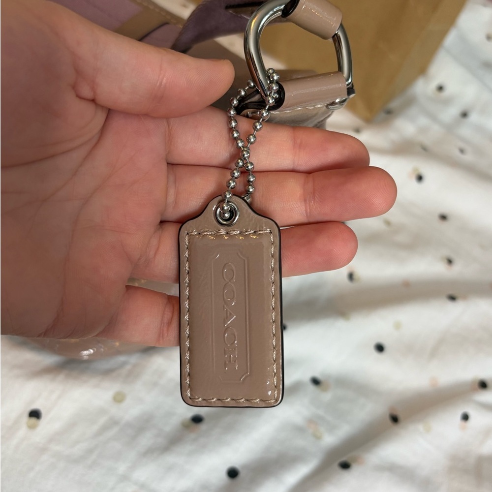 Coach Champagne Shoulder Bag with Purple Accents - Picture 3 of 11